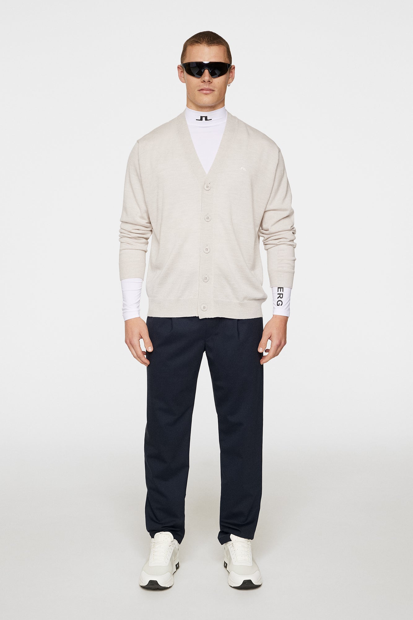 Men | Lucas Knitted Cardigan | Moonbeam
