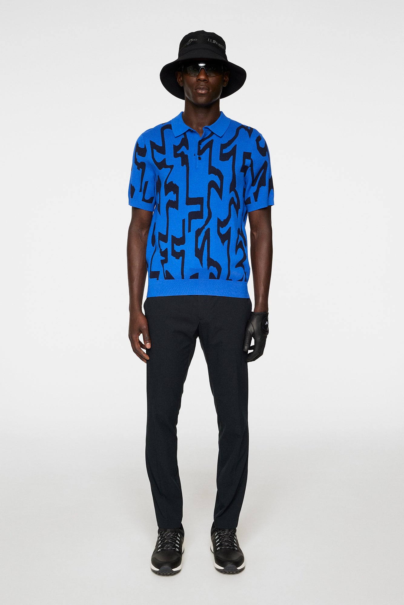 Men | Nate Jacquard Knitted Shirt | Glitch Slice Blue