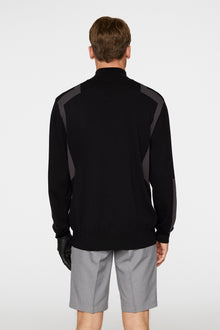 Men | Kendrick Knitted Zip Sweater | Black (V1)