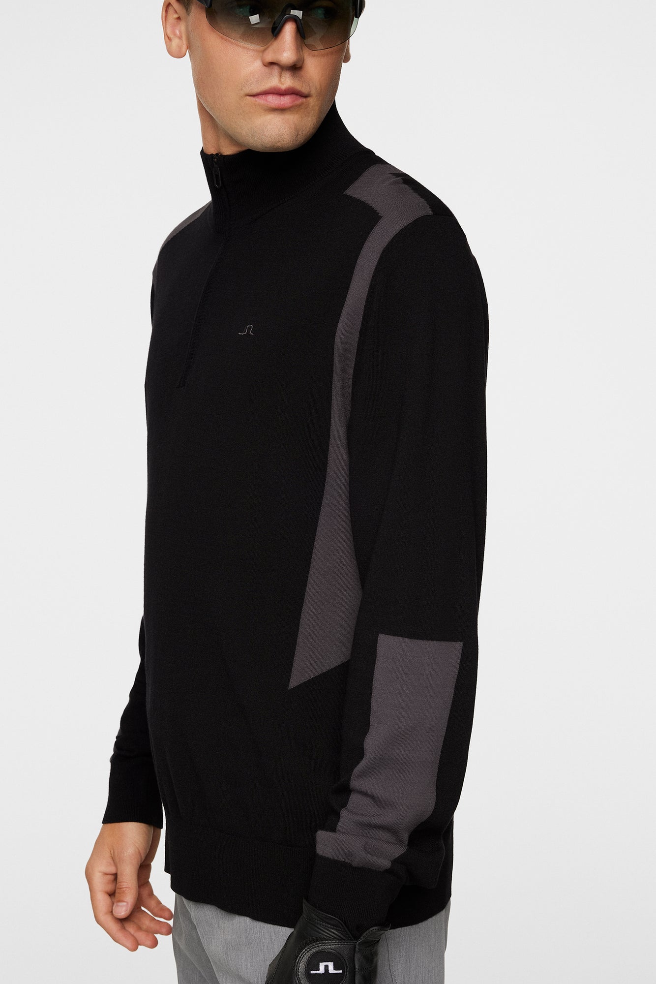 Men | Kendrick Knitted Zip Sweater | Black (V1)