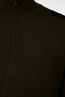 Men | Kendrick Knitted Zip Sweater | Forest Green