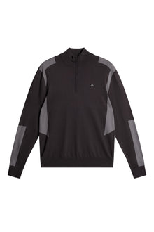 Kendrick Knitted Zip Sweater in Asphalt by J.Lindeberg