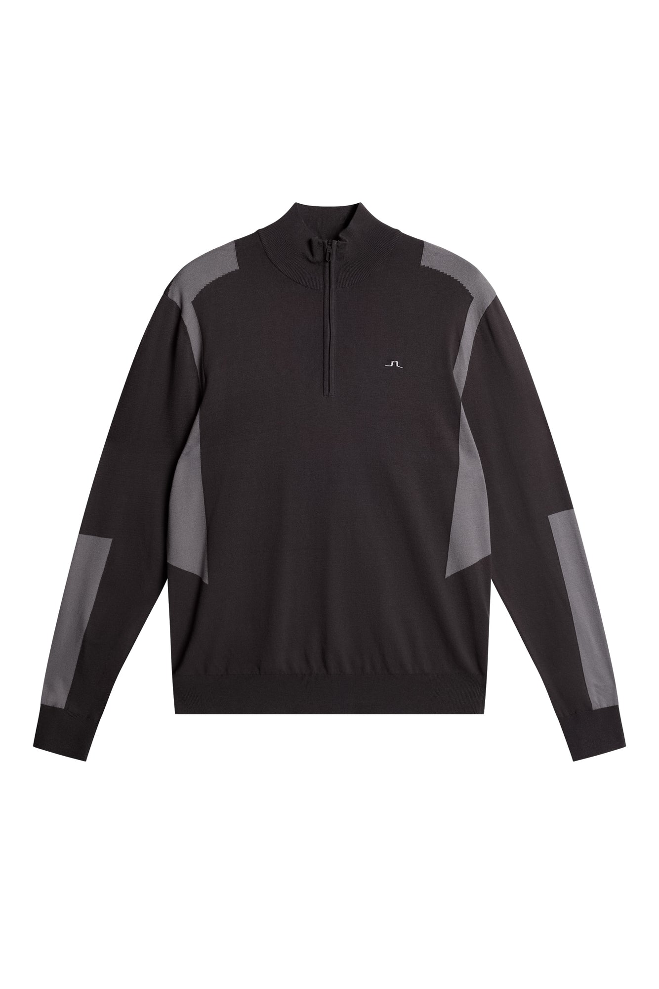 Kendrick Knitted Zip Sweater in Asphalt by J.Lindeberg