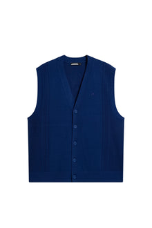 Markus Knitted Vest in Estate Blue by J.Lindeberg