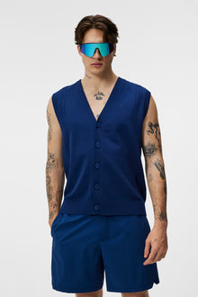 Men | Markus Knitted Vest | Estate Blue