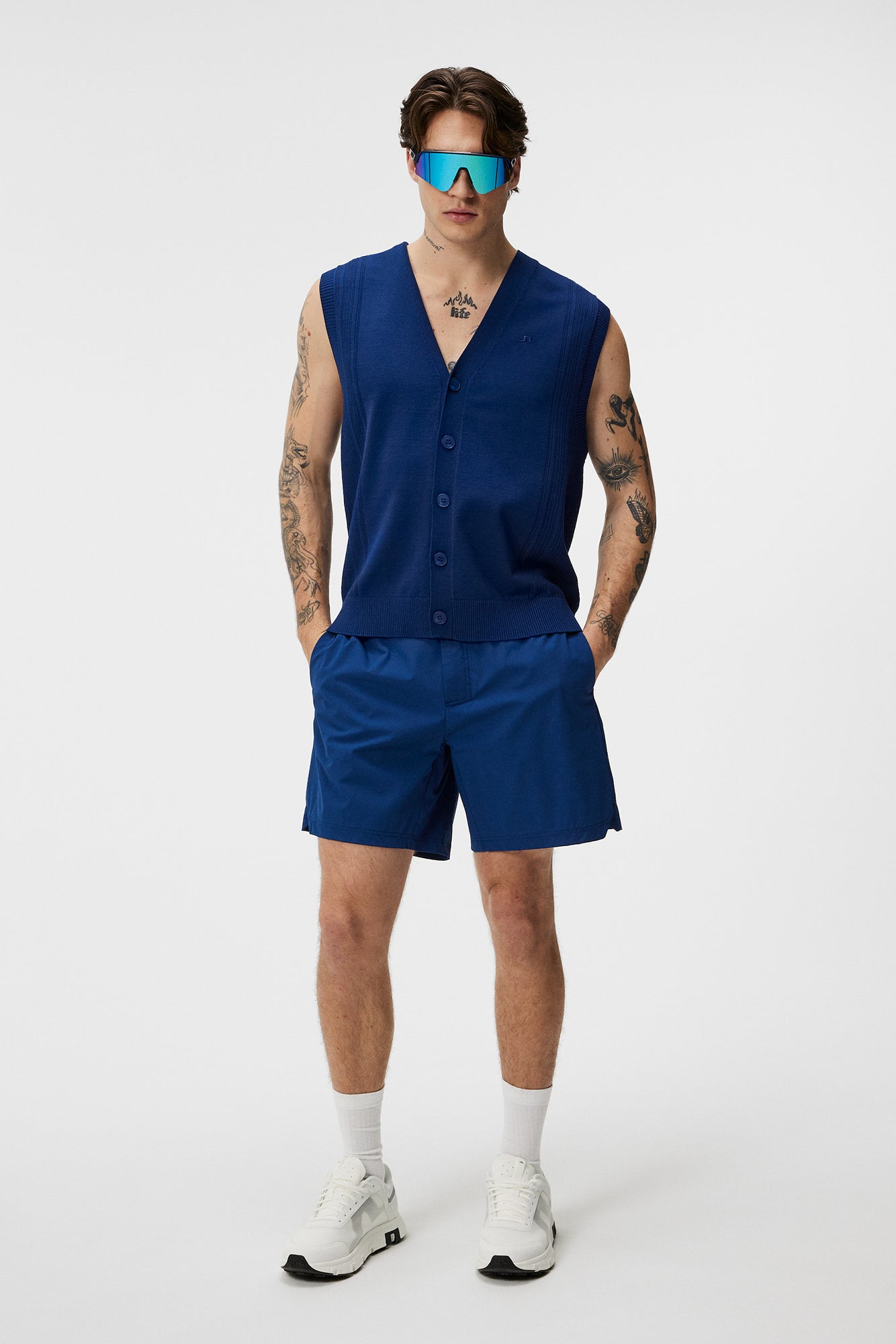 Men | Markus Knitted Vest | Estate Blue