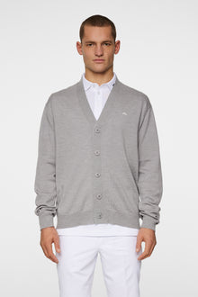 Men | Lucas Knitted Cardigan | Light Grey Melange