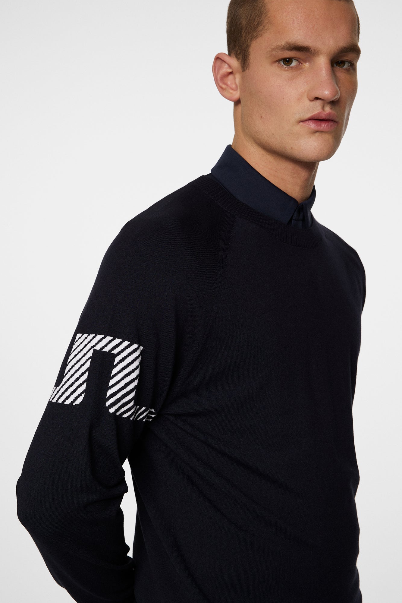 Men | Heath Knitted Sweater | JL Navy