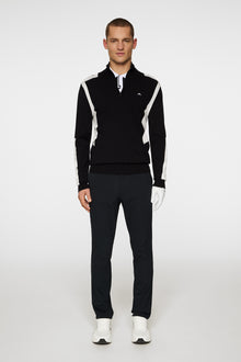 Men | Kendrick Knitted Zip Sweater | Black (V2)