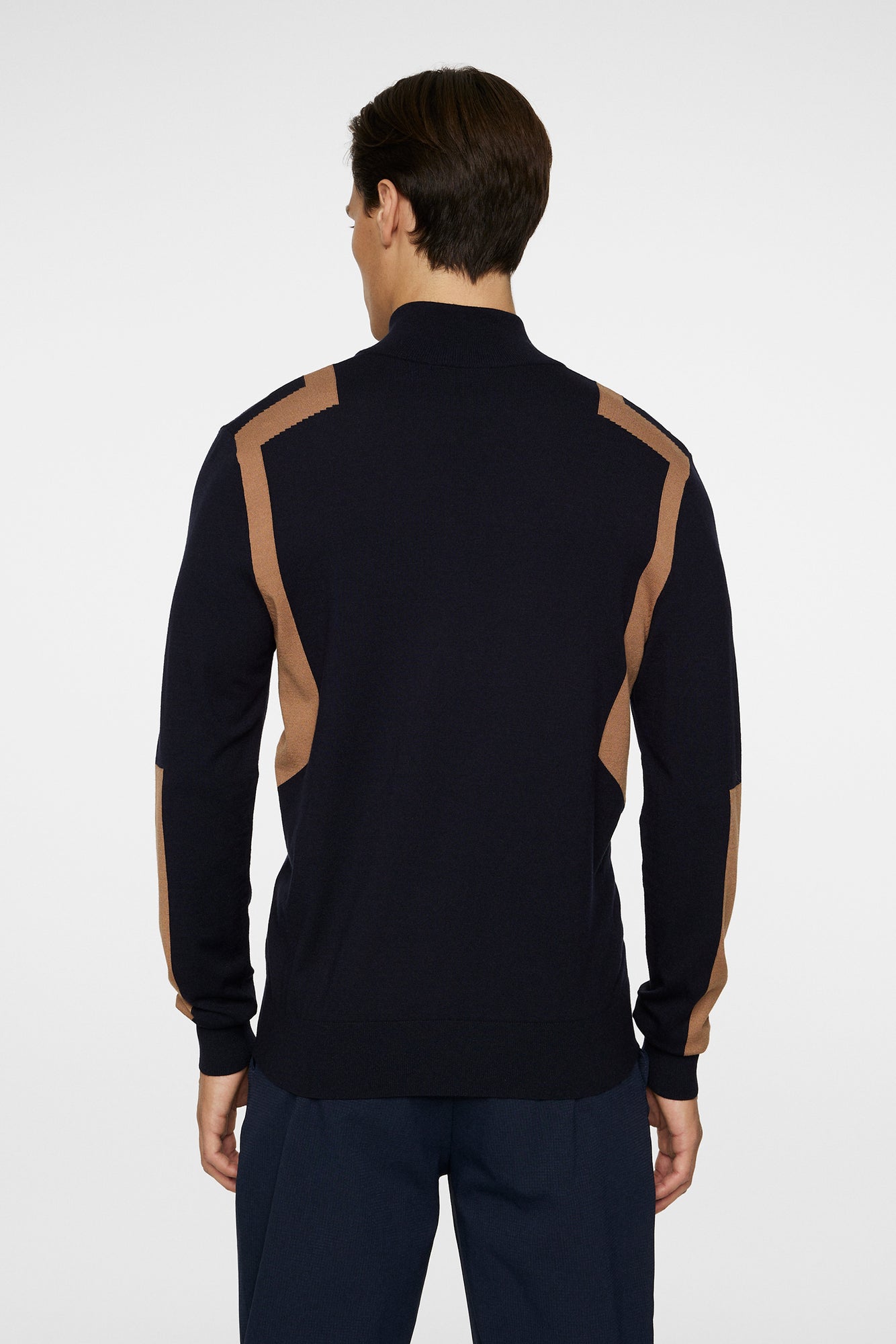 Men | Kendrick Knitted Zip Sweater | Tigers Eye