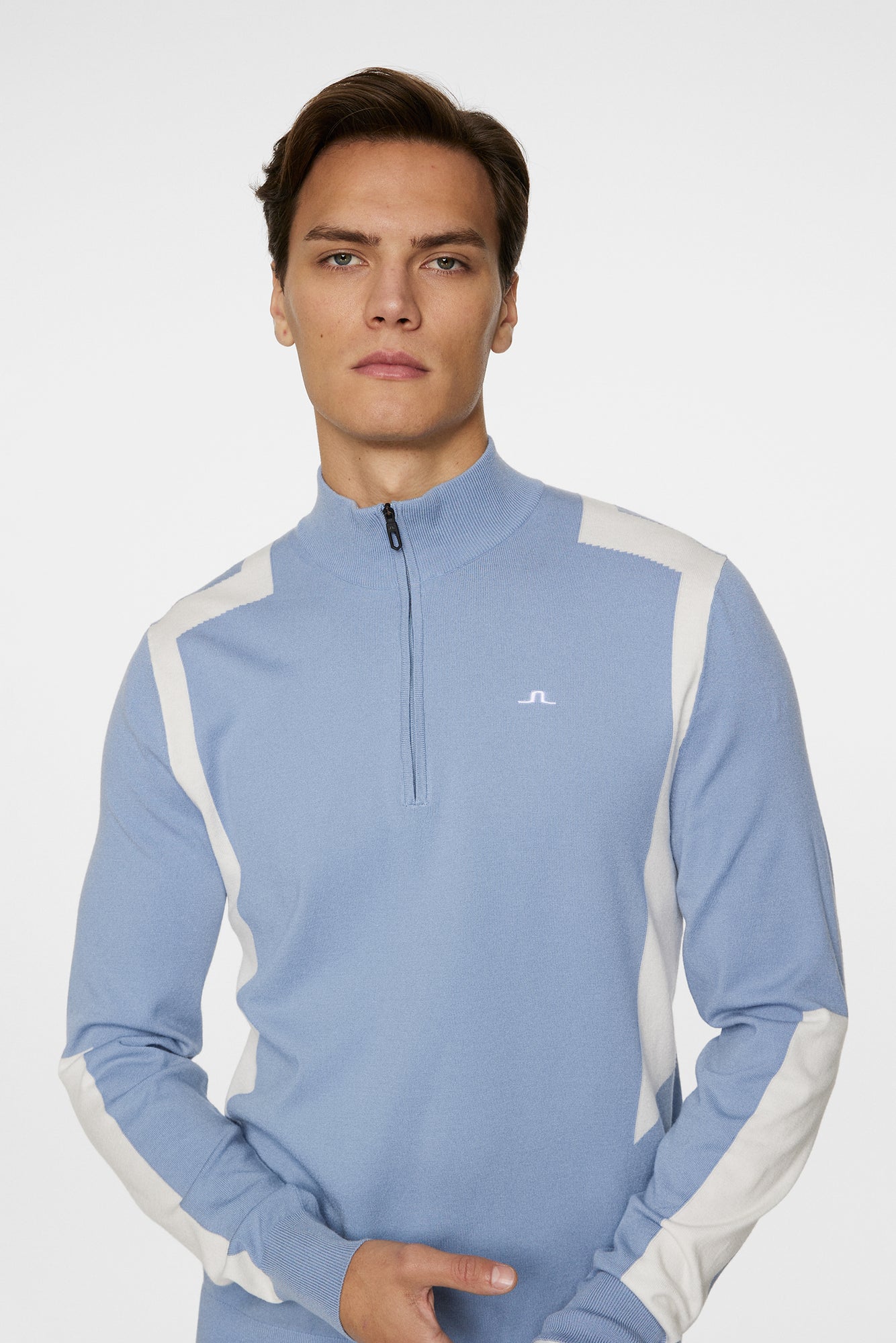 Men | Kendrick Knitted Zip Sweater | Rain Washed