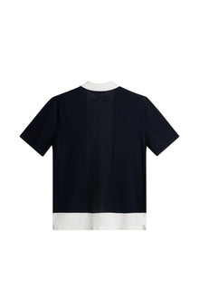 Men | Rue Knitted Polo Shirt | JL Navy