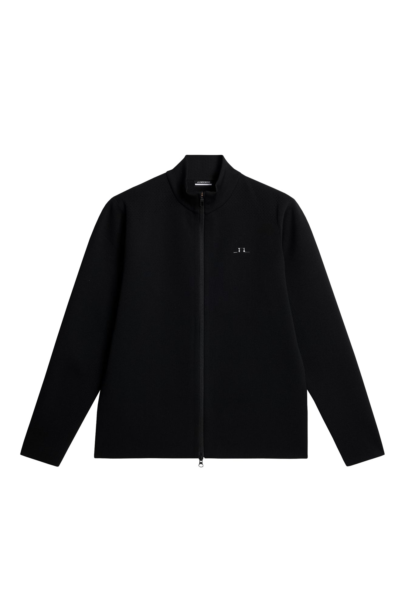 Bo Tech Knit Zip Sweater in Black by J.Lindeberg