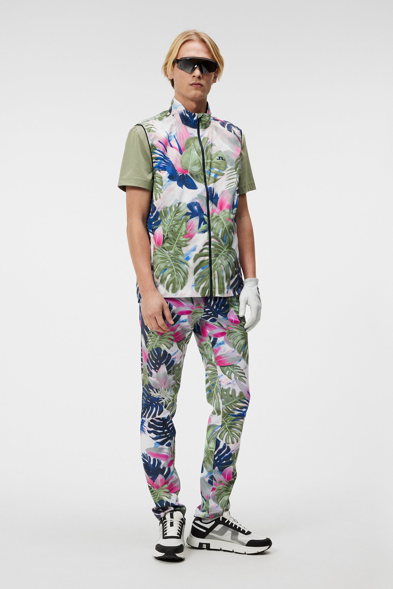 Men | Ash Light Packable Vest Print | Calypso Oil Green