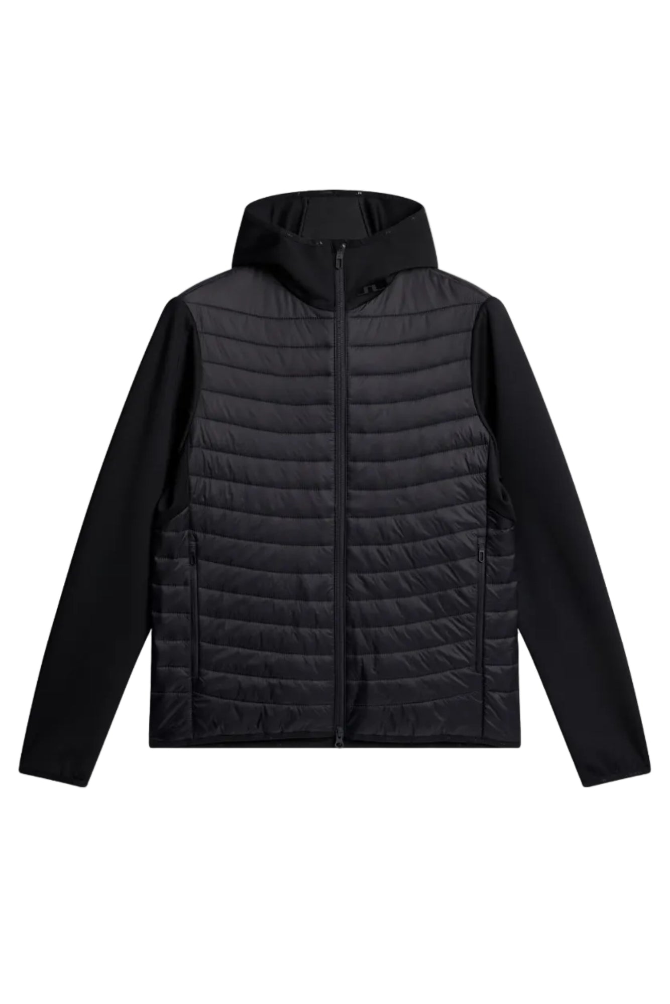 Holden Quilt Hybrid Hood in Black by J.Lindeberg