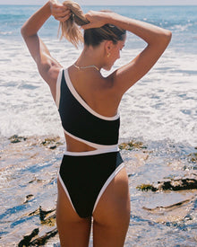 Loren One Piece Swimsuit | Black Cream