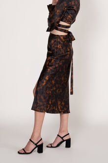 GINIA Thea Slim Line Skirt in Ember