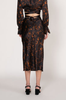 GINIA Thea Slim Line Skirt in Ember