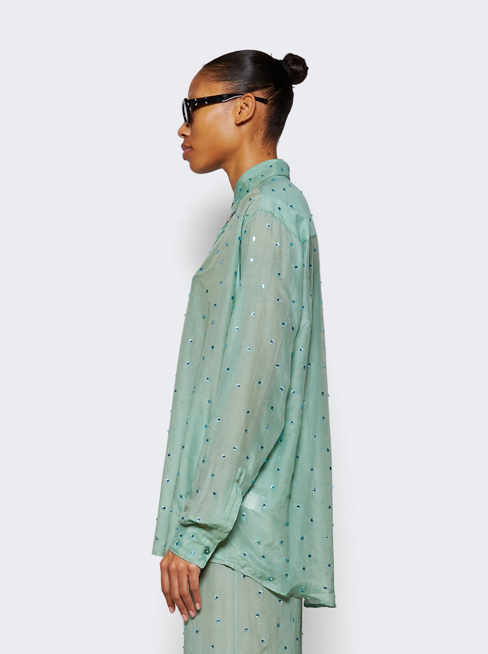 Women | Oséree | Gem Long Shirt | Aqua