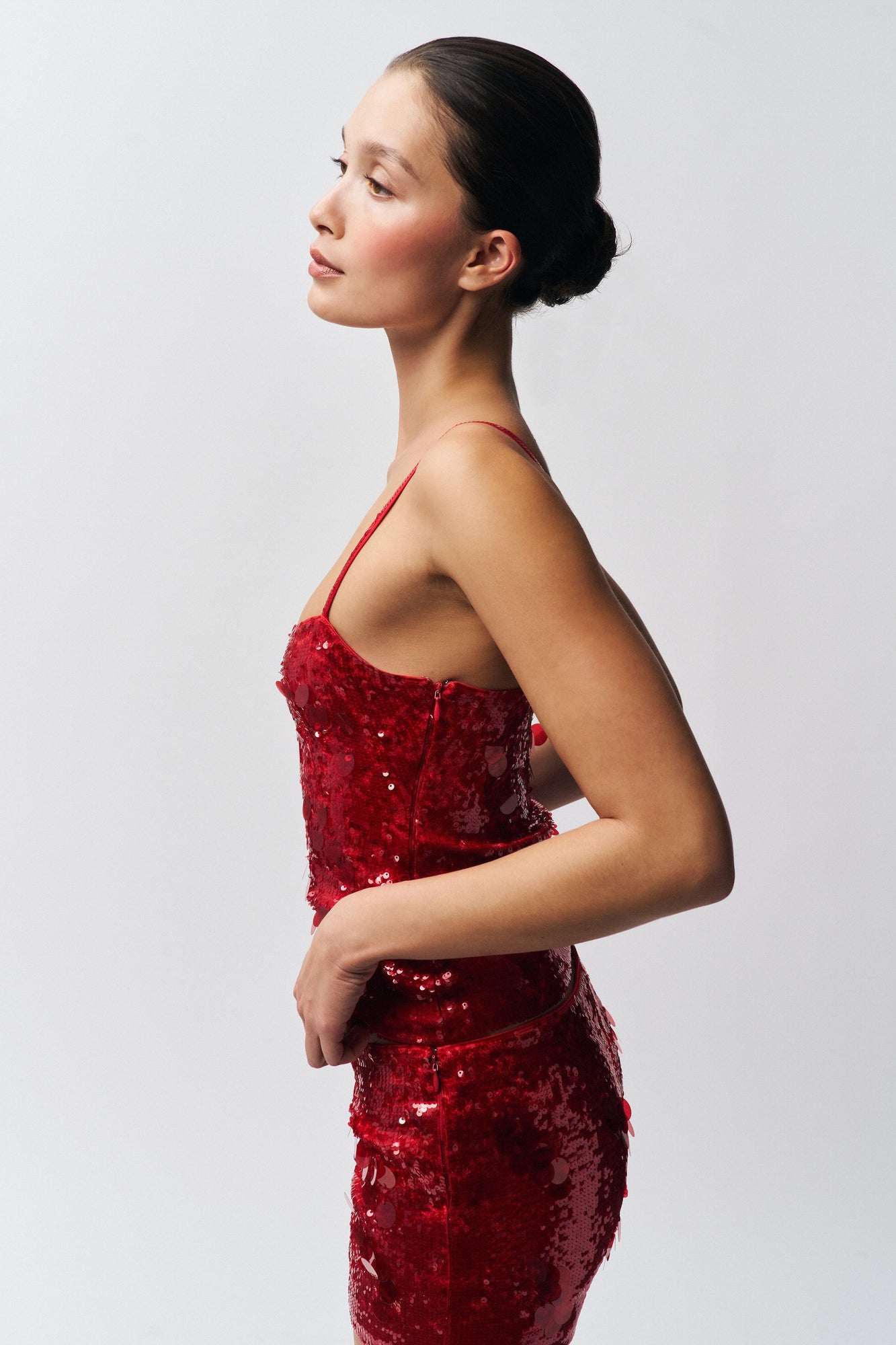 Womens | Paillette Cami | Candy Apple