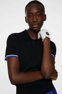 Women | Lomi Knitted Polo Shirt | Black