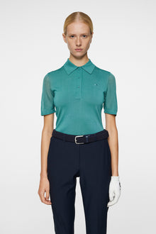 Amandine Knitted Polo in Teal by J.Lindeberg