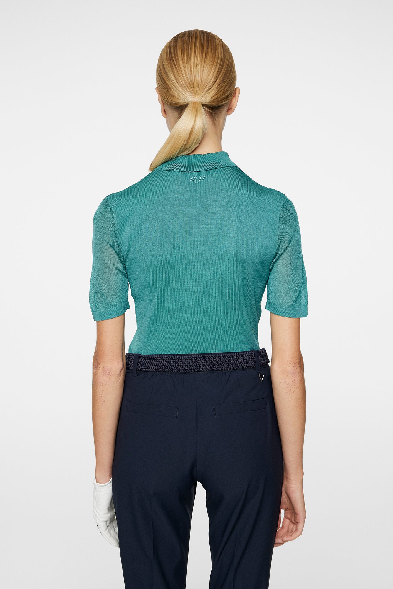 Women | Amandine Knitted Polo | Teal