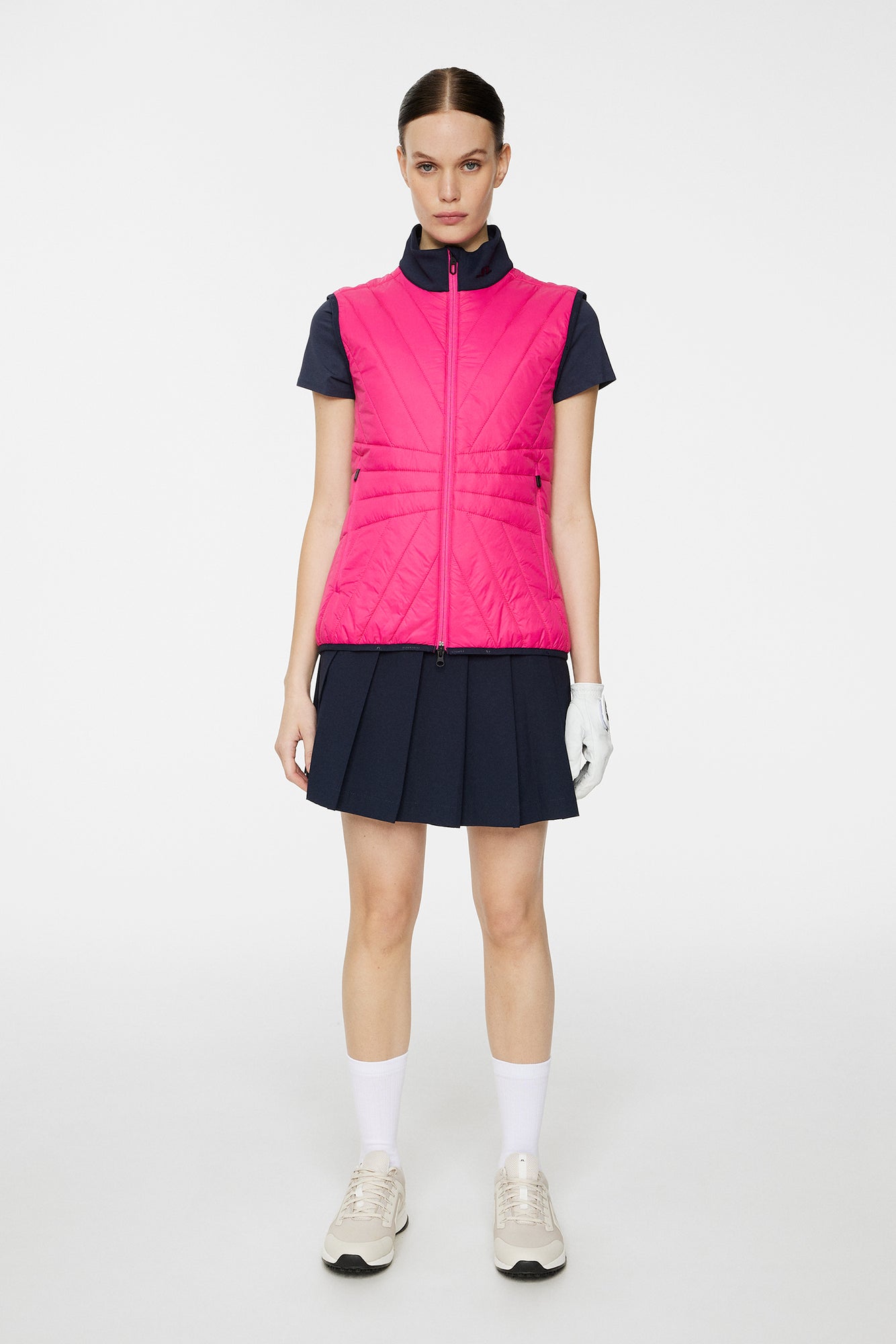 Women | Holma Quilt Hybrid Vest | Pink Peacock