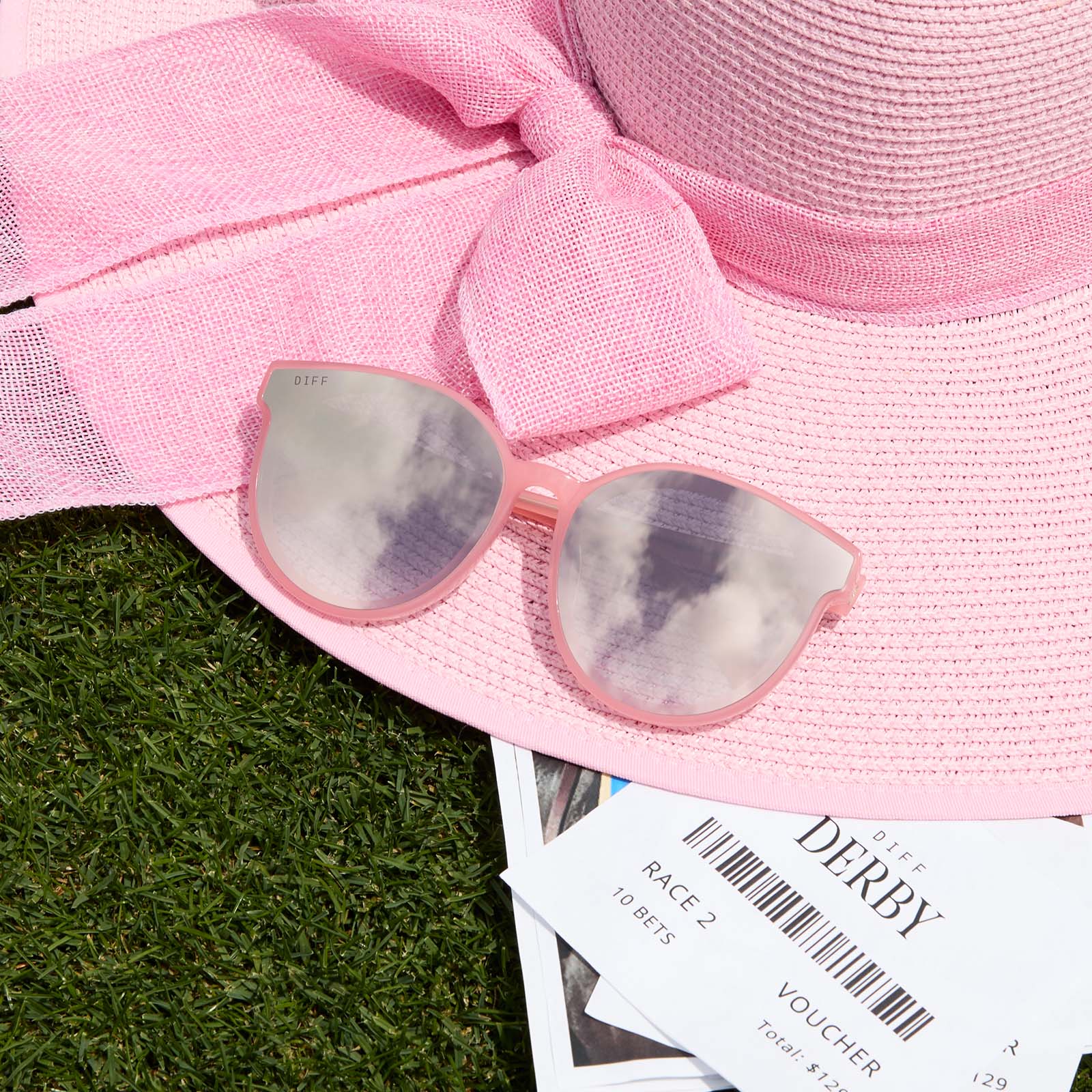 Womens | Gemma Sunglasses | Peach | Cool Matcha Gradient Lenses