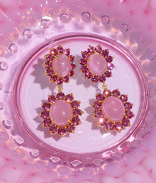 Georgie Drop Earrings in Pink - Loren Hope