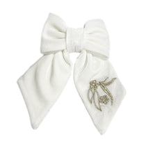 Girl | Aurora Velvet Hair Bow | Ivory