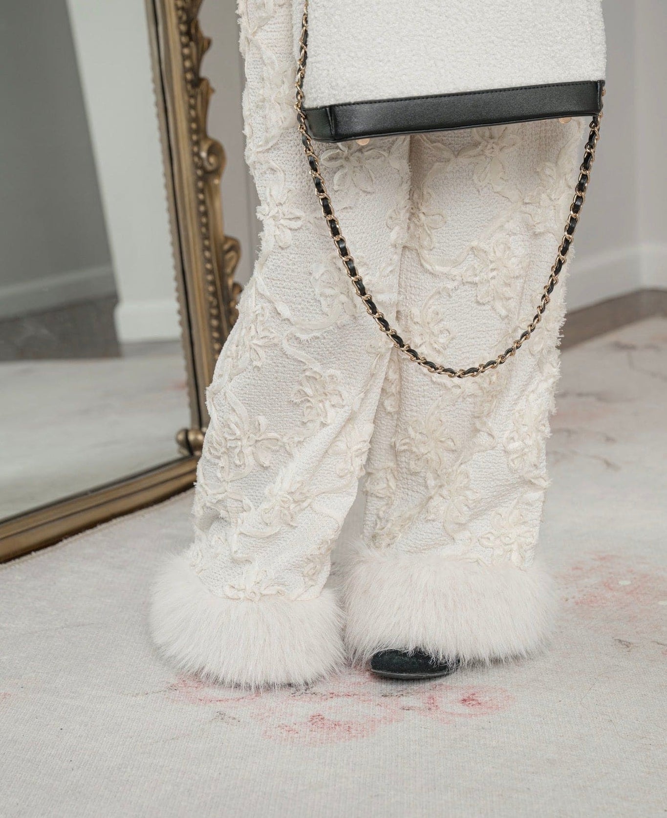 Girl | Ava Flower Wide Leg Pants | Ivory