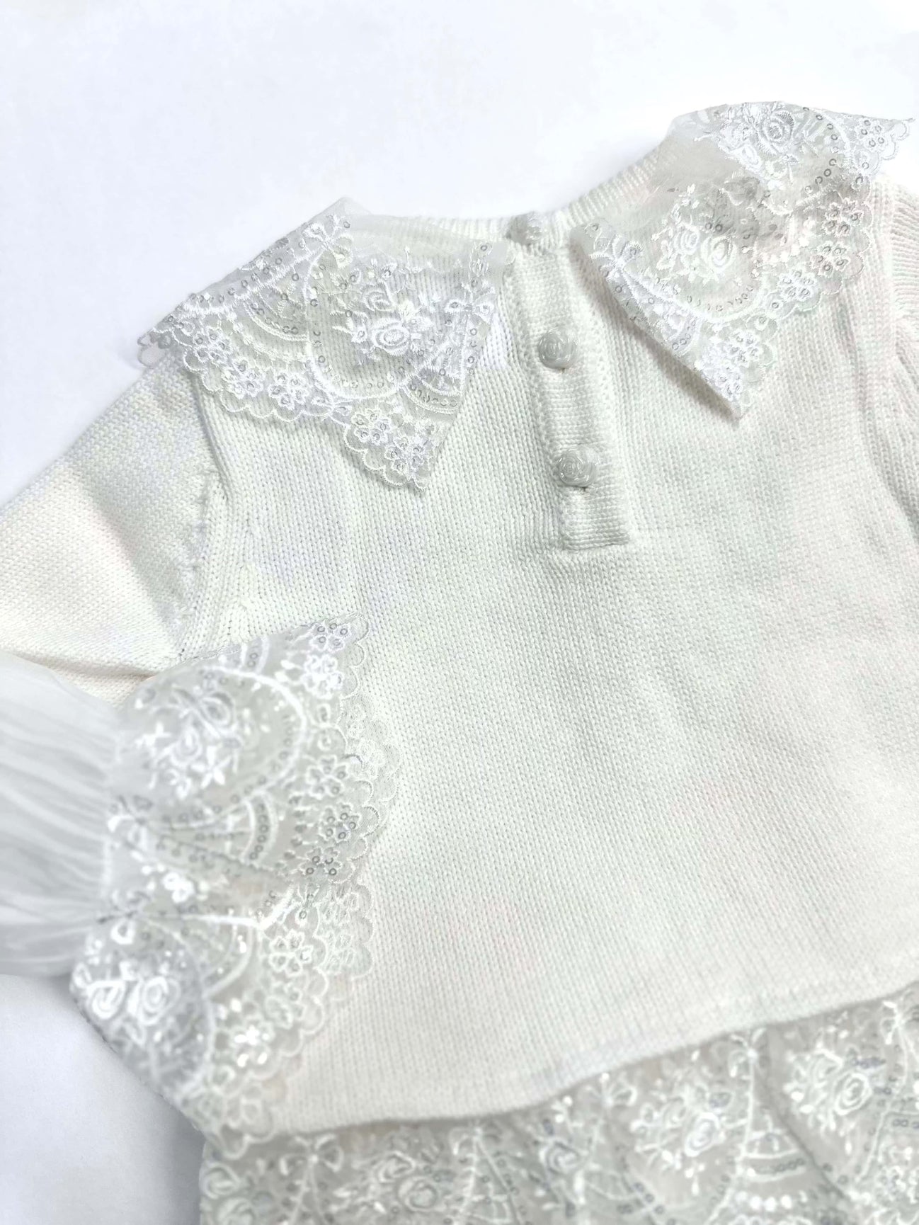 Girl | Emma Cotton and Lace Top and Shorts Set | White