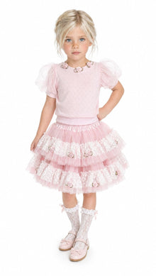 Girl | Harlow Pink Embroidered Top