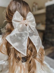 Girl | Helena Organza Hair Bow | Beige