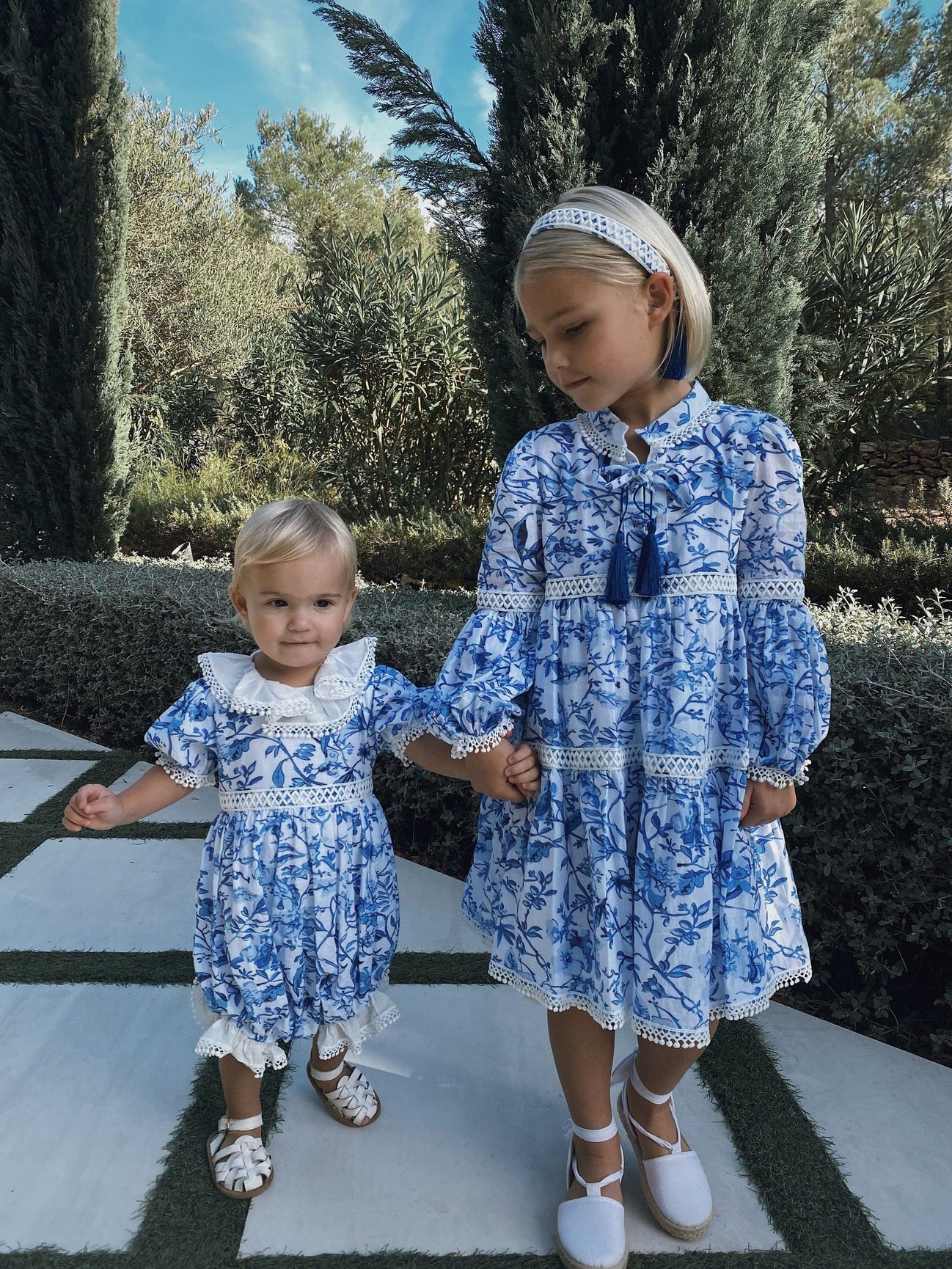 Girl | Jaylin Tassels Headband | White x Blue