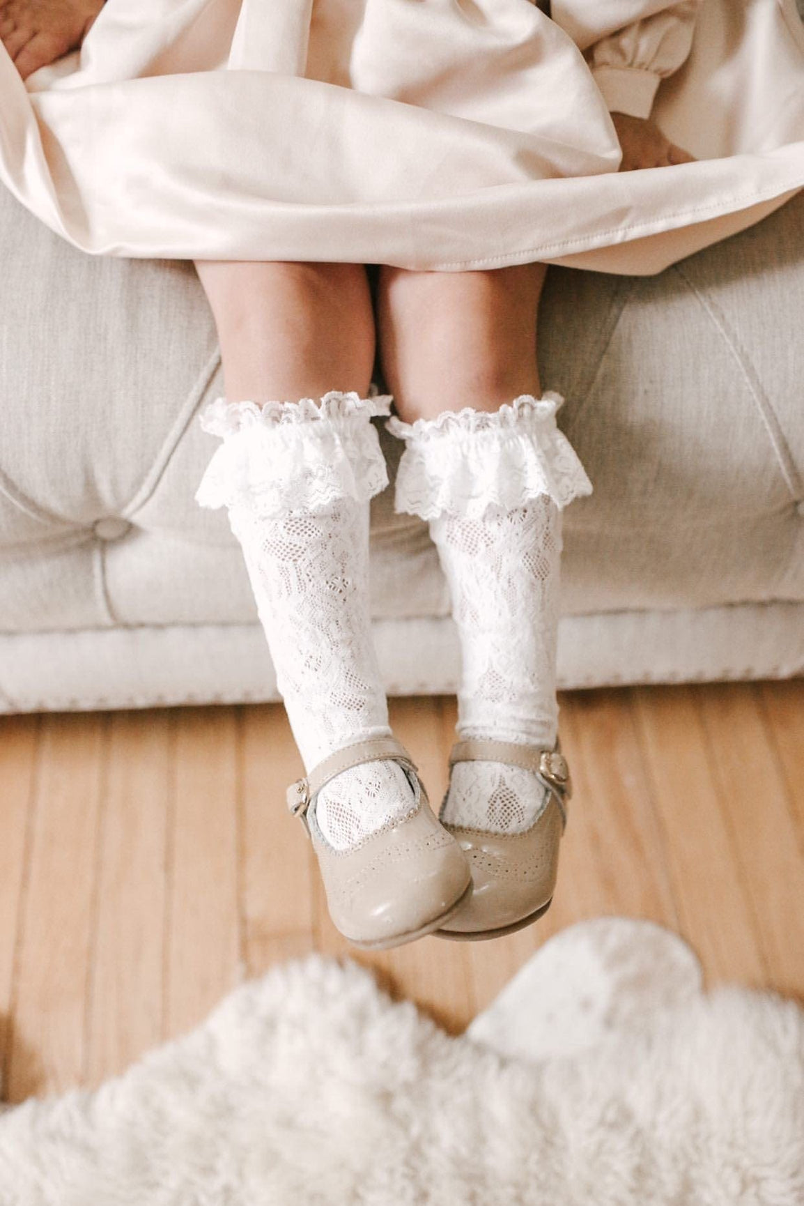Girl | Lola Lace Socks | White