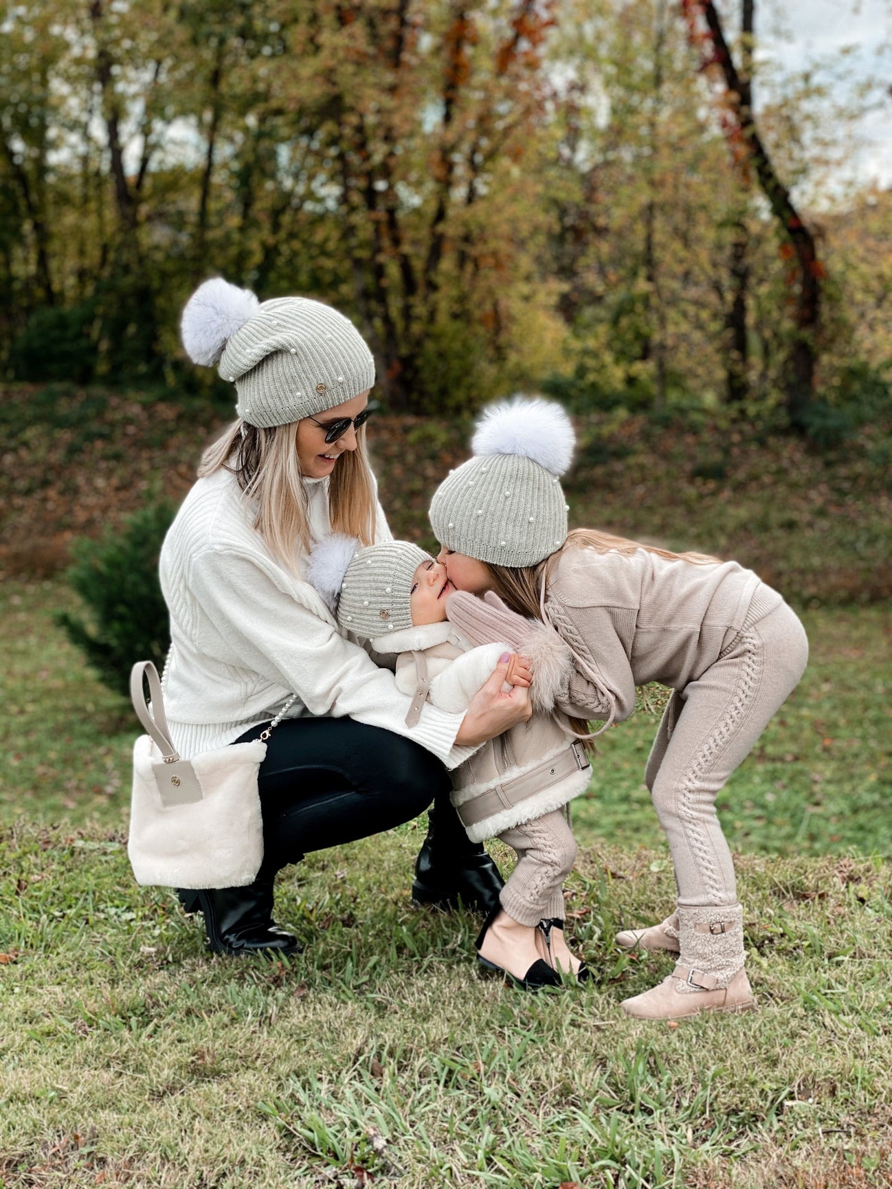 Girl | Pearl Angora Kids Hat | Gray