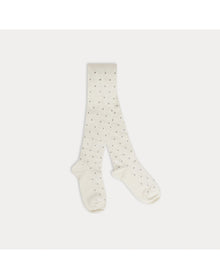 Girls | Dotty Tights | 34-36 | Milk White