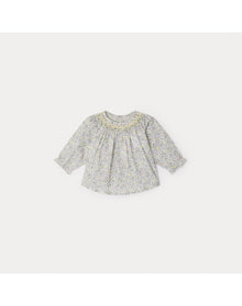 Girls | Griotte Smocked Blouse | Grey