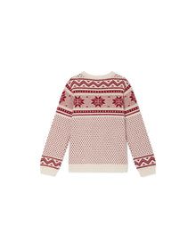 Girls | Jacquard Cashmere Sweater | 12Y-14Y | Natural White