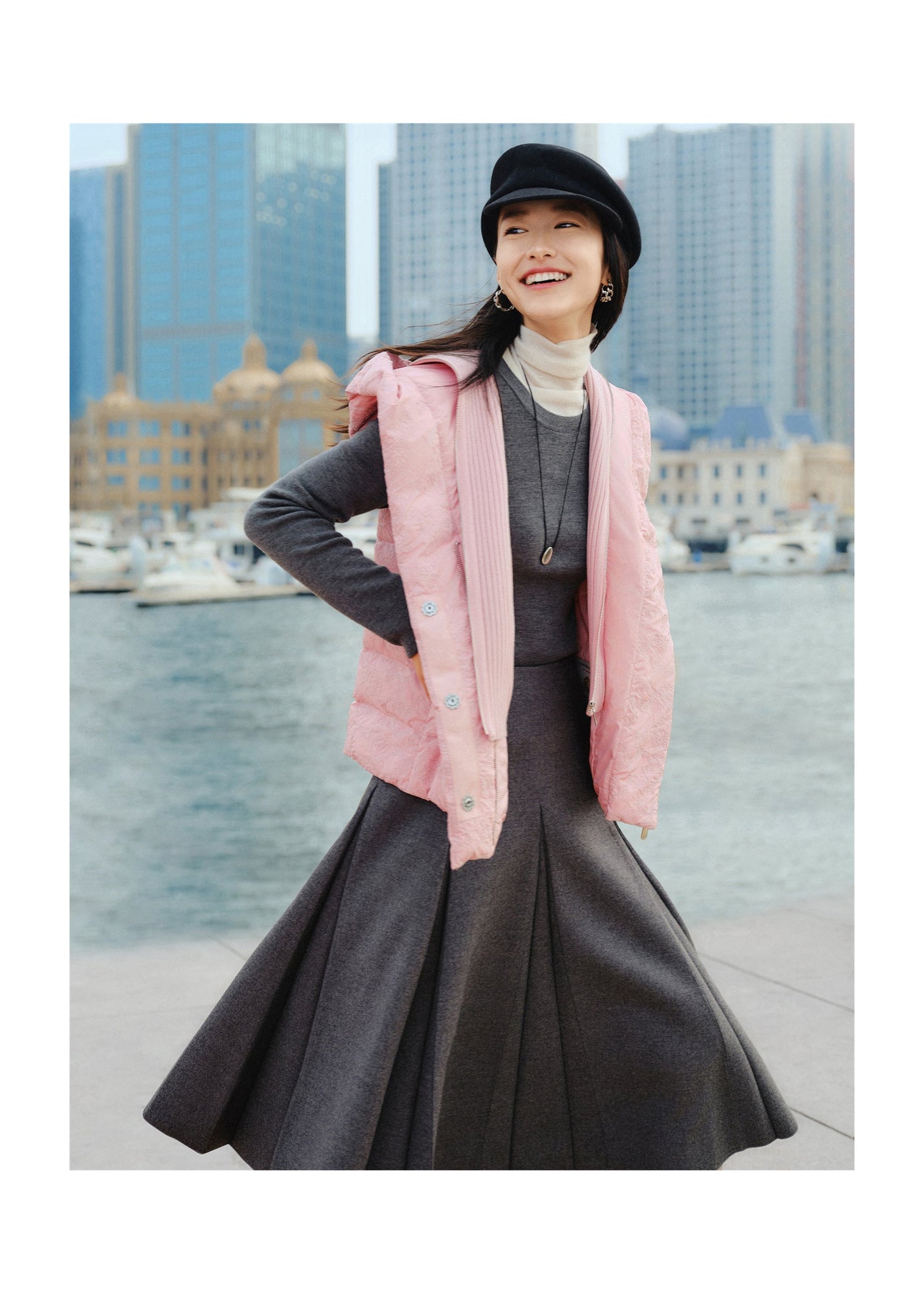 Goose Down Vest | Pink