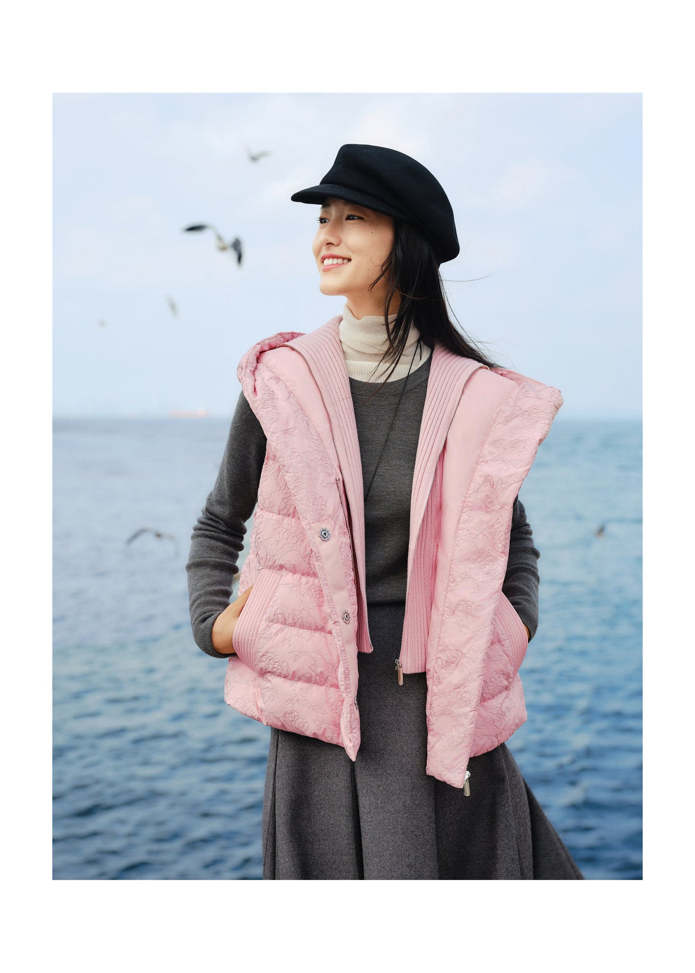 Goose Down Vest | Pink