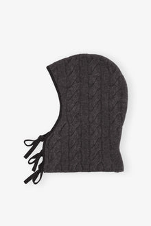 Grey and Black Cashmere Mix Balaclava | Phantom