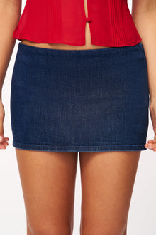 Womens | Micro Mini Denim Skirt | Dark Wash