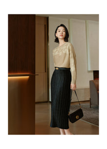 H-Shaped Pencil Skirt | Black