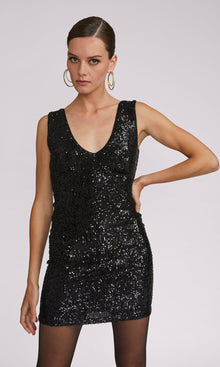 Diane Sequin Dress | Black