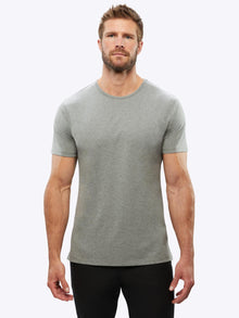 Mens | AO Split-Hem Tee - Signature-fit PYCA Pro | Heather Grey