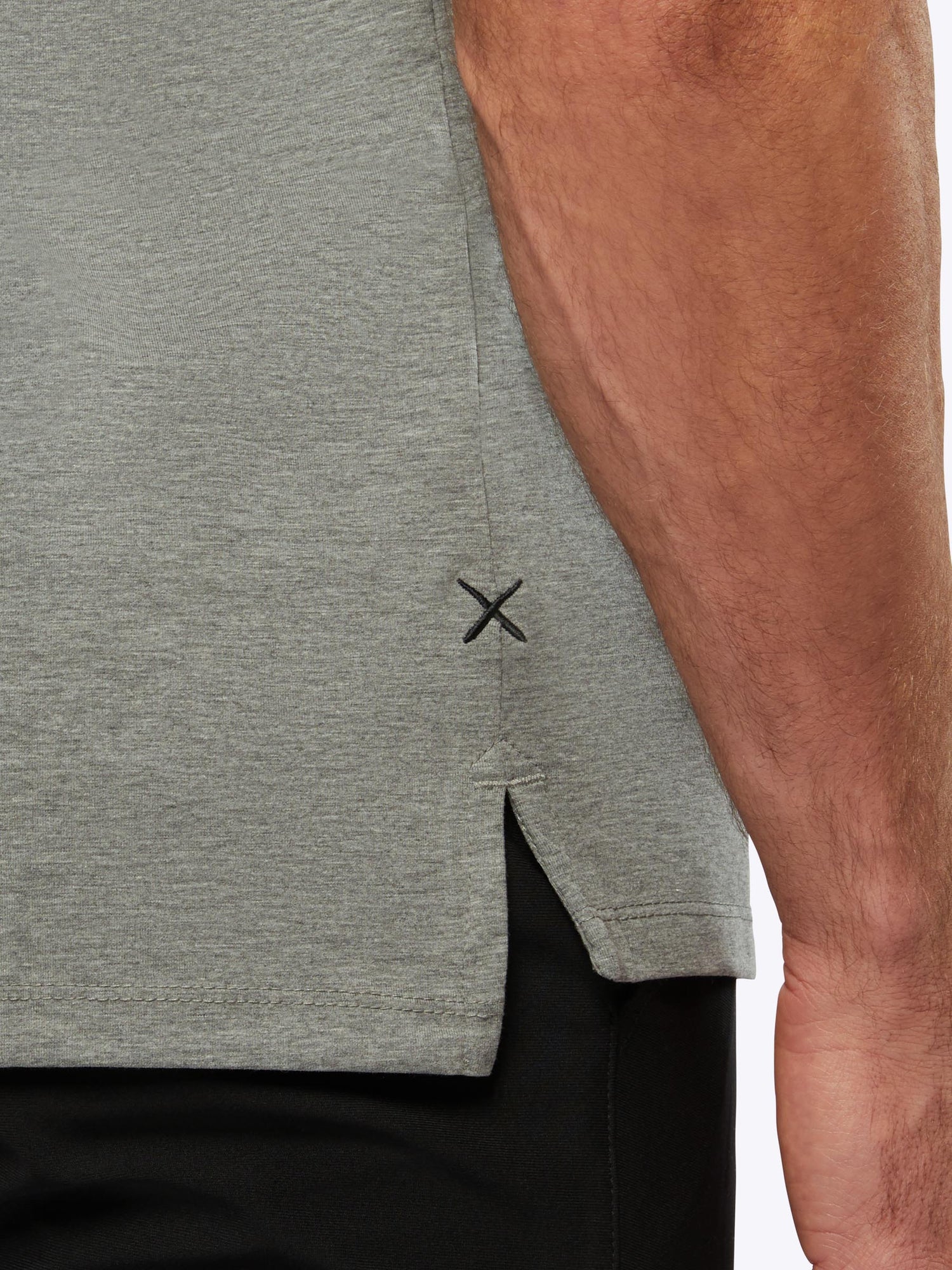 Mens | AO Split-Hem Tee - Signature-fit PYCA Pro | Heather Grey