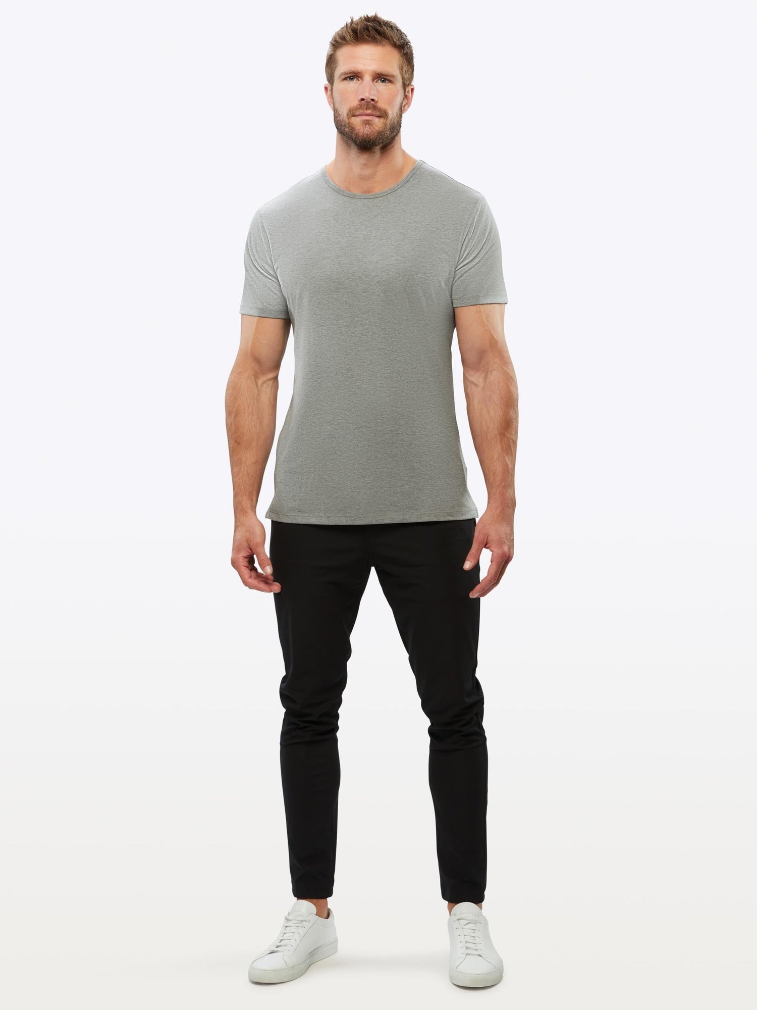 Mens | AO Split-Hem Tee - Signature-fit PYCA Pro | Heather Grey